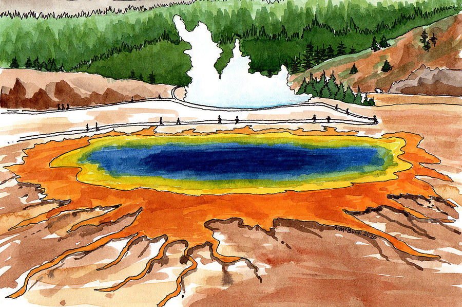 Grand Prismatic Spring, Yellowstone Painting