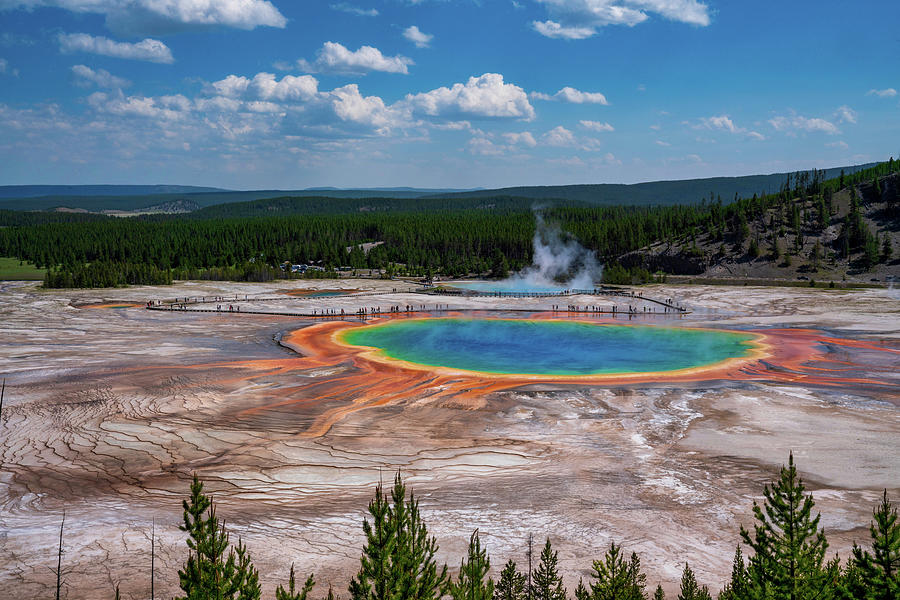 Grand Prismatic Springs Overlook Photograph by Dustin Izatt - Fine Art ...