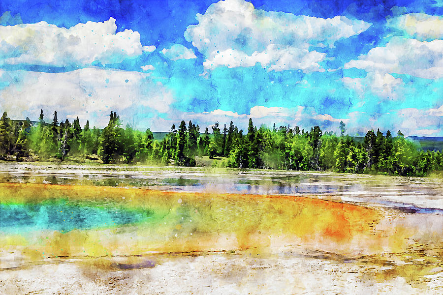 Grand Prismatic Watercolor Painting by Dan Sproul