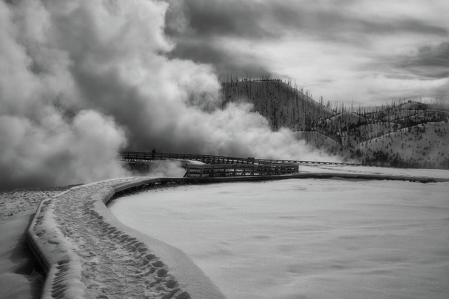 Grand Prismatic Winter Steambath Photograph by Wes and Dotty Weber