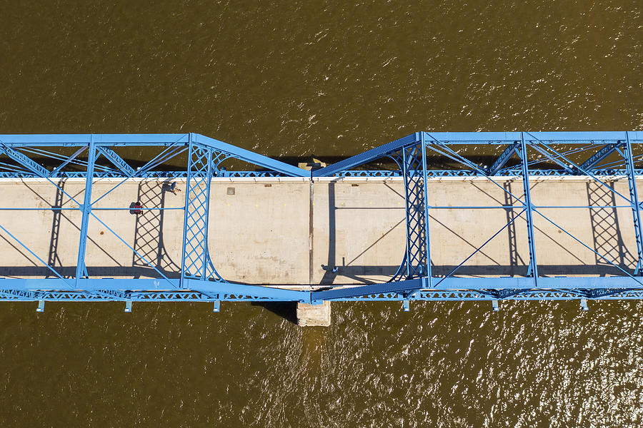 Grand Rapids Michigan Bridge from above  Photograph by John McGraw