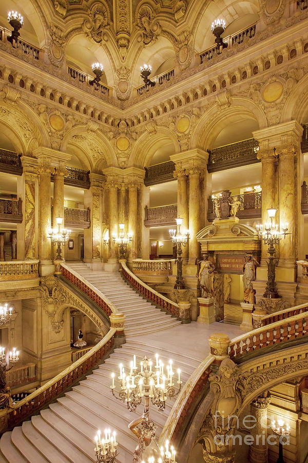 Grand Staircase Palais Garnier Photograph by Brian Jannsen