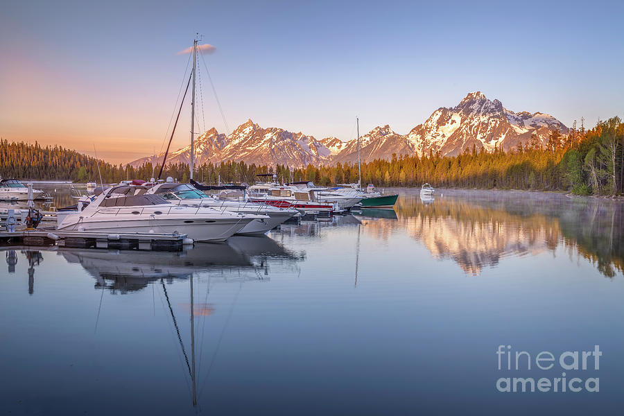 Grand Teton and Coulter Bay Sunrise Photograph by Ronda Kimbrow