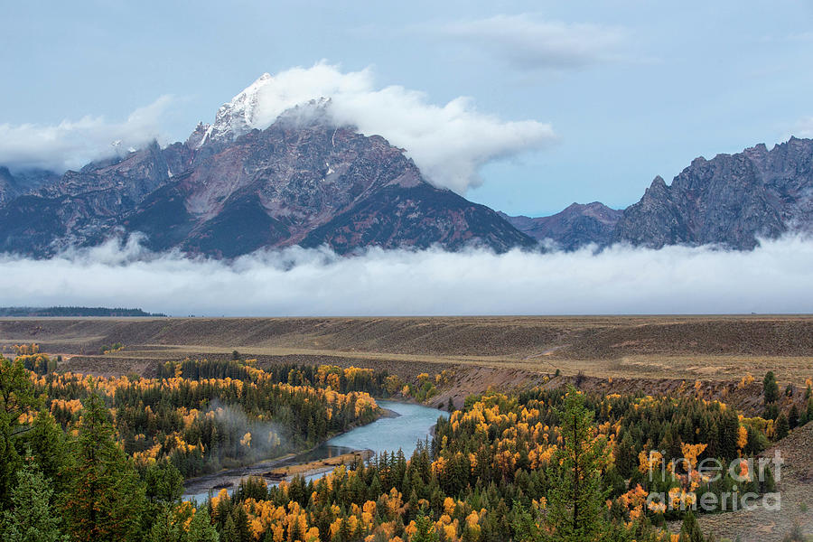 Grand Teton and Snake River Photograph by Lynn Sprowl