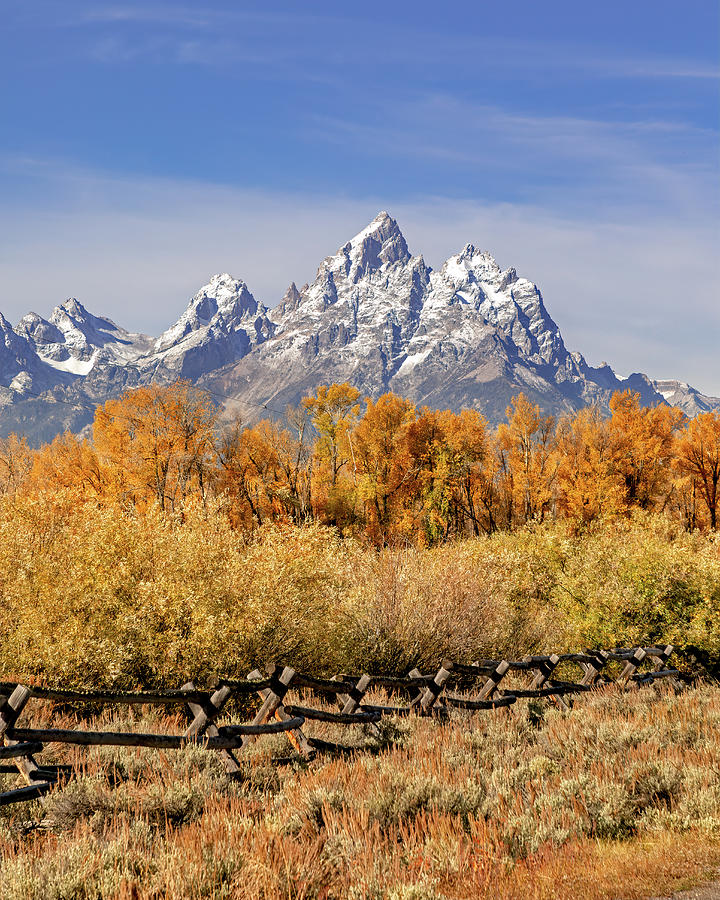 Grand Teton in Fall Photograph by Jack Bell