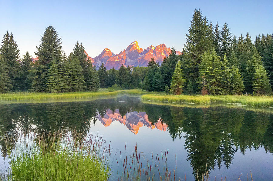 Grand Teton National Park Mountain Range Reflection Photograph by Aaron ...