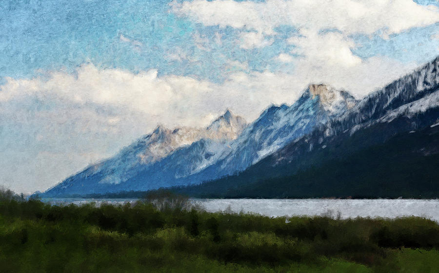 Grand Teton National Park Spring Painting Painting by Dan Sproul