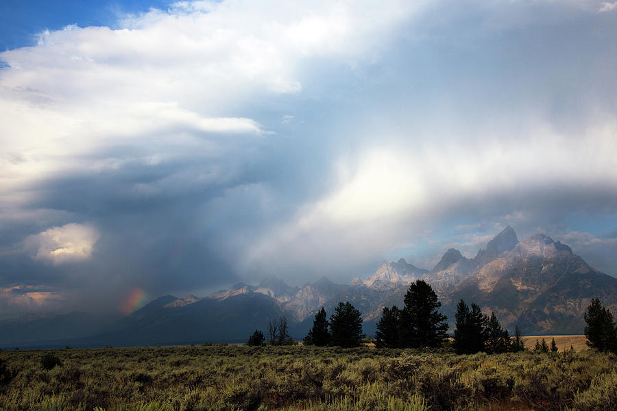 Grand Teton Rainbow Photograph by Karen Lee Ensley
