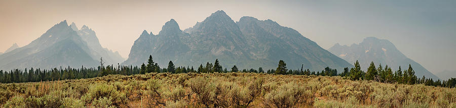 Grand Teton Rugged Peaks Panoramic Mountain Landscape Photograph by Gregory Ballos