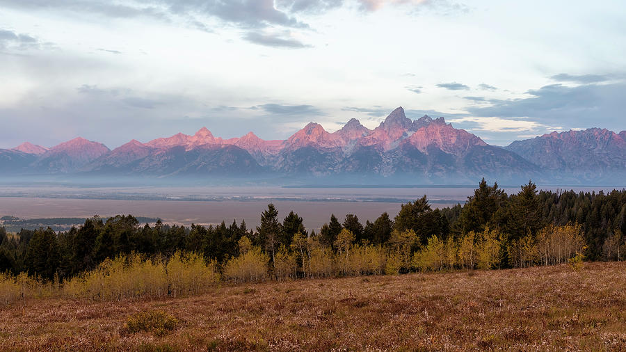 Grand Tetons at Sunrise from Shadow Mountain, No. 2 Photograph by Belinda Greb