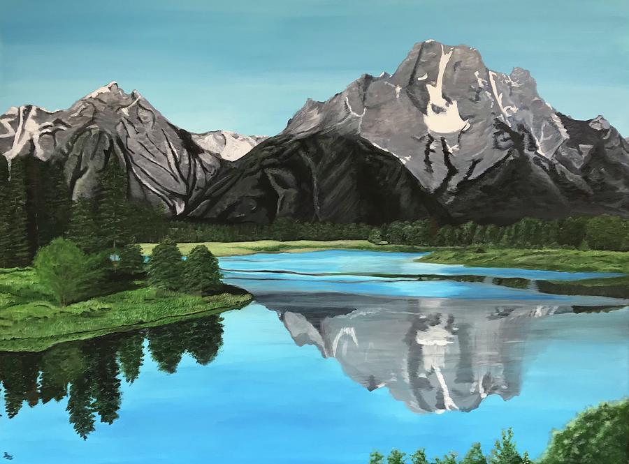 Grand Tetons Painting by Boots Quimby