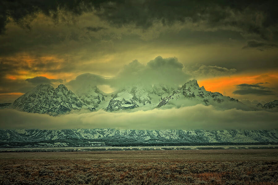 Grand Tetons Dramatic Sunset Photograph by Lee and Renee Walsh Grand Tetons Dramatic Sunset Photograph by Lee and Renee Walsh