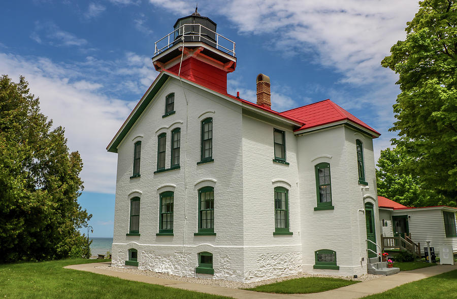 Grand Traverse Lighthouse Photograph by Dawn Richards Grand Traverse Lighthouse Photograph by Dawn Richards