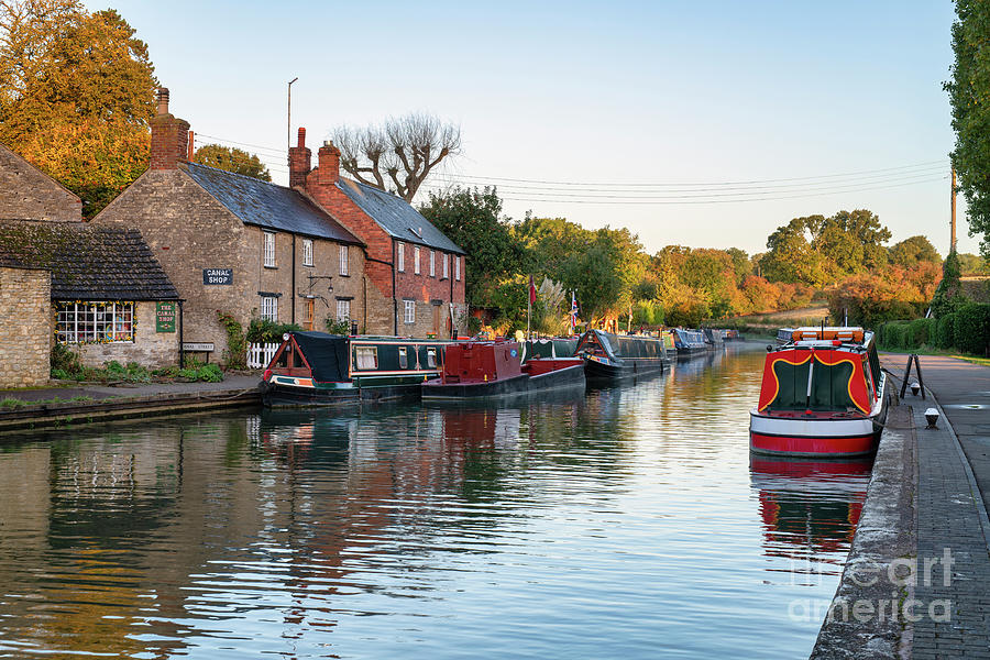 Grand Union Canal at Stoke Bruerne in Autumn Photograph by Tim Gainey