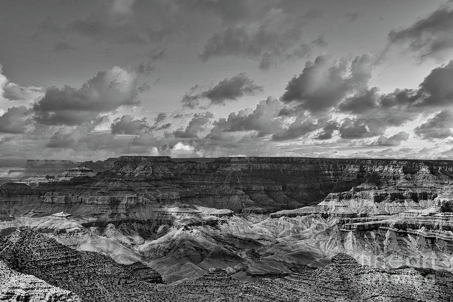 Grand View Black White Grand Canyon Photograph By Chuck Kuhn - Fine Art 