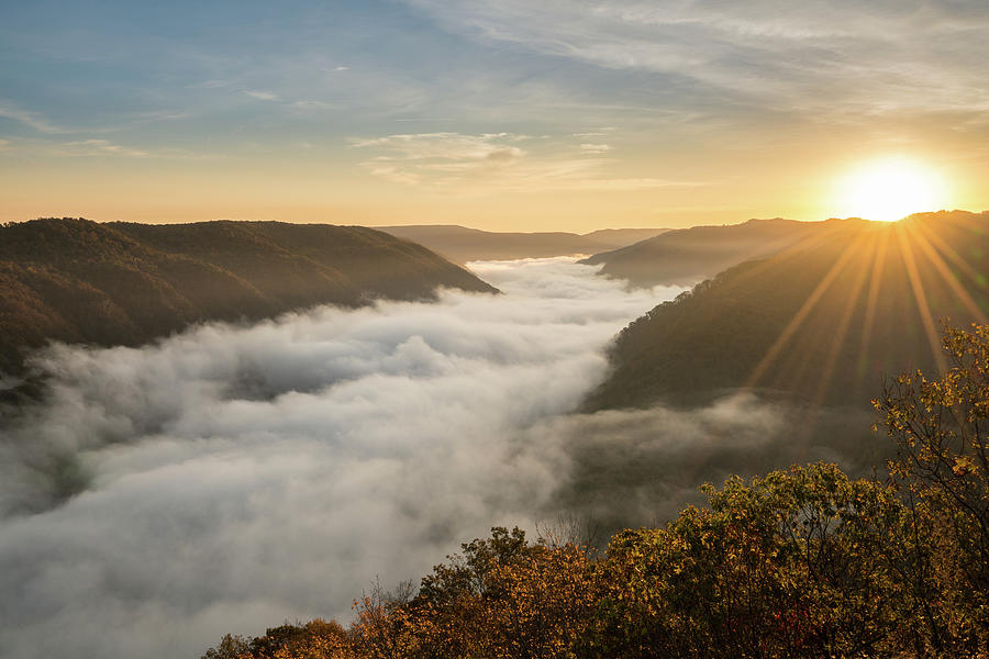 Grand View or Grandview in New River Gorge Photograph by Steven Heap