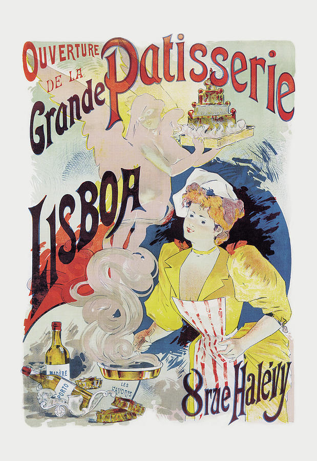 Vintage Drawing - Grande Patisserie Lisboa by Charles Gesmar Vintage Drawing - Grande Patisserie Lisboa by Charles Gesmar