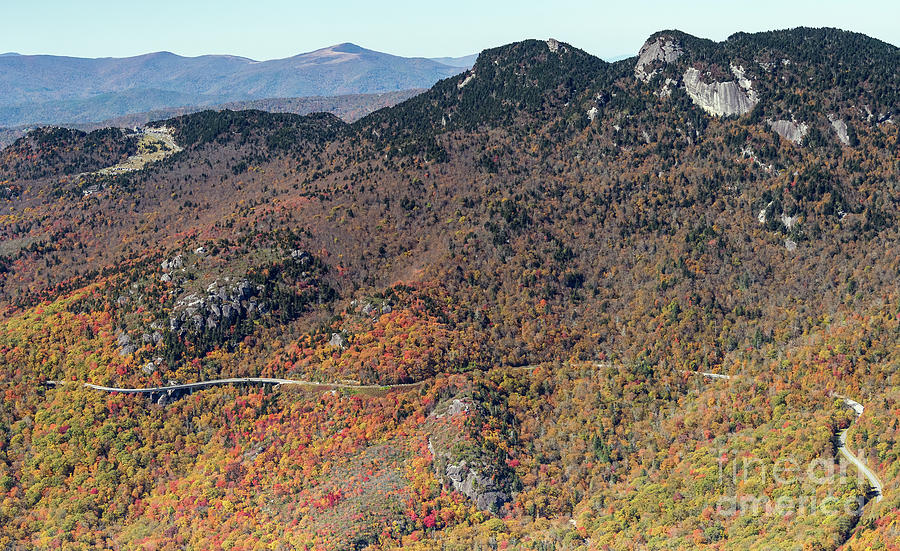 Grandfather Mountain and the Linn Cove Viaduct Photograph by David Oppenheimer