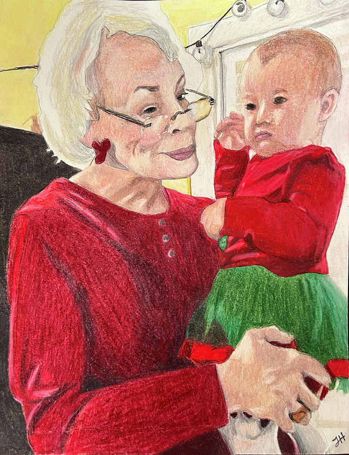 Grandma and Granddaughter Painting by Jean Haynes