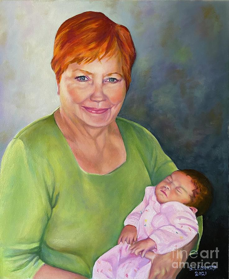 Grandma and Ilu Painting by Suzanne Leonard