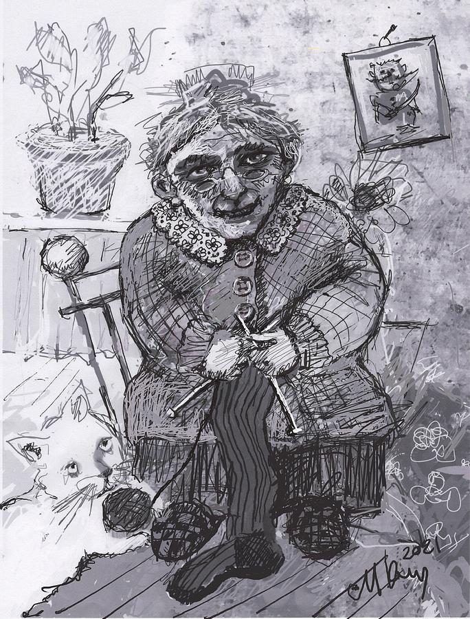 Grandma Painting by Maxim Komissarchik