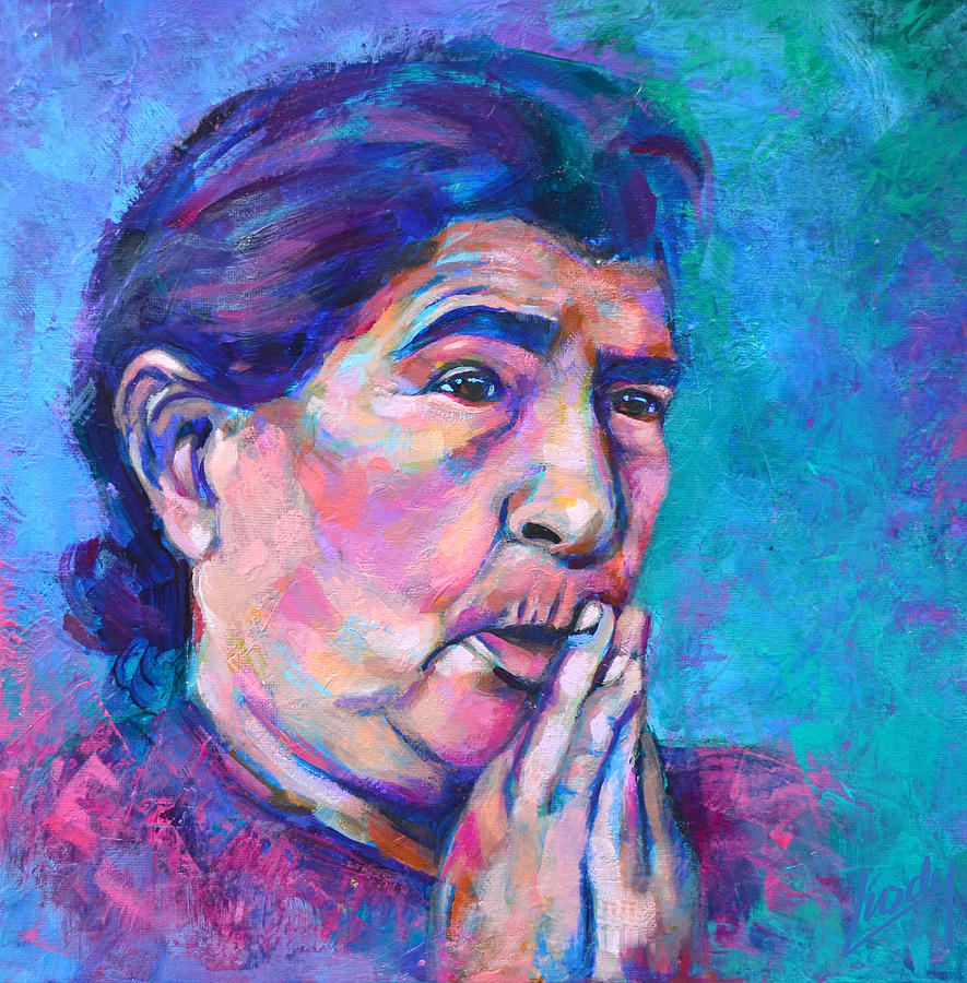 Grandma Rosa Painting by Luzdy Rivera