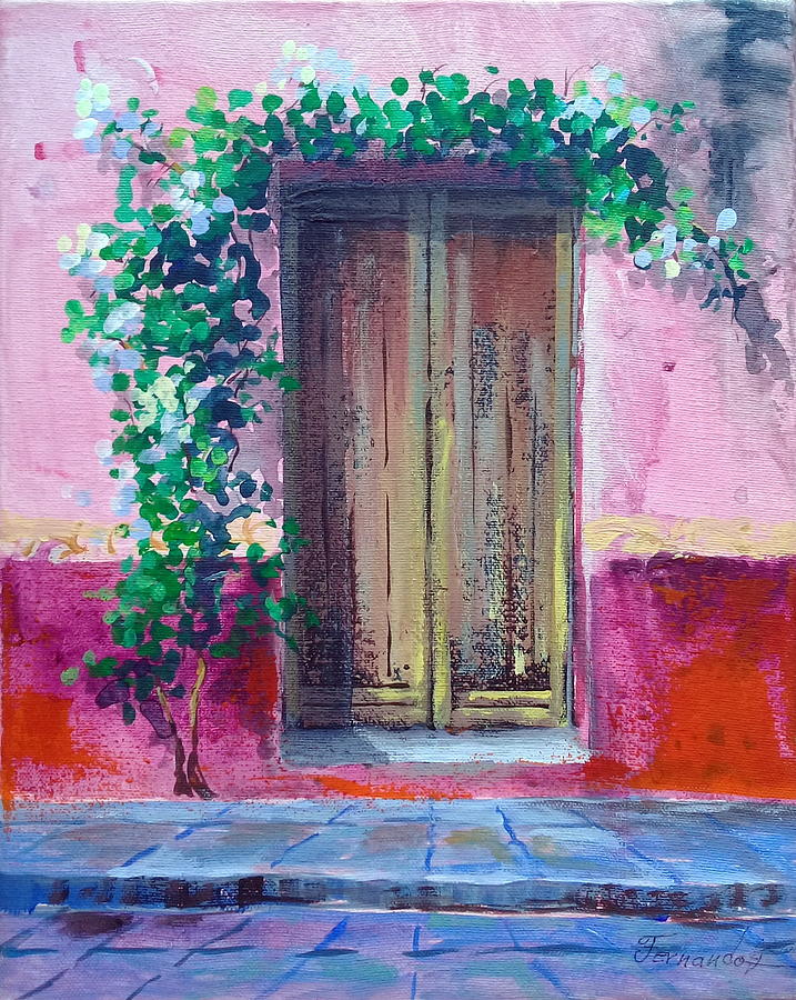 Grandma's door in San Miguel Painting by Fernando Gonzalez - Fine Art ...