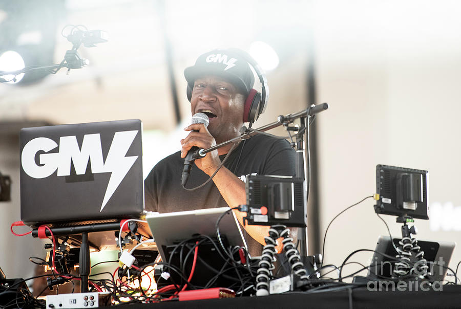 Grandmaster Flash at LEAF Downtown AVL at Pack Square Park in As Photograph by David Oppenheimer