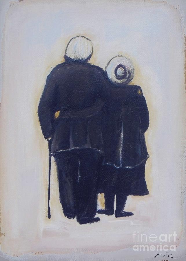 Grandpa and Grandma Painting by Vesna Antic