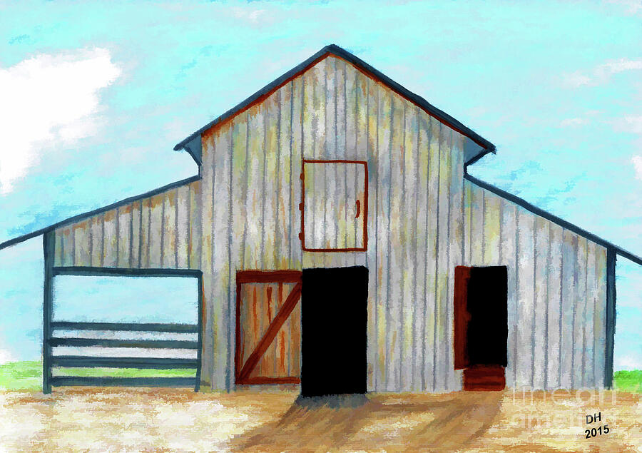 Grandpas Barn Painting by D Hackett