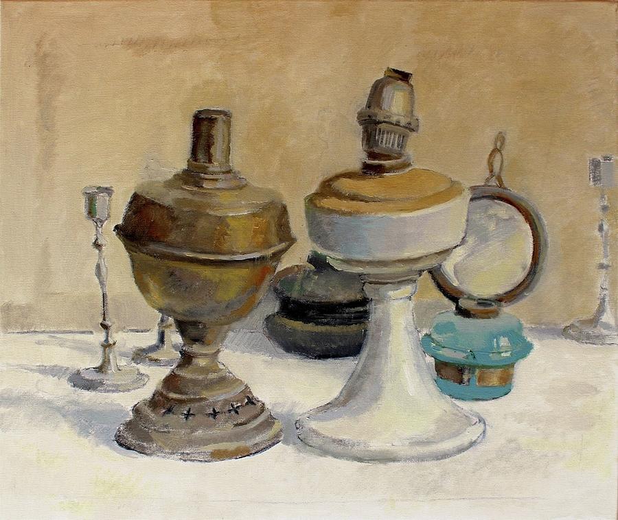 Grandpa's lamps Painting by Claudia Schitelea Fine Art America