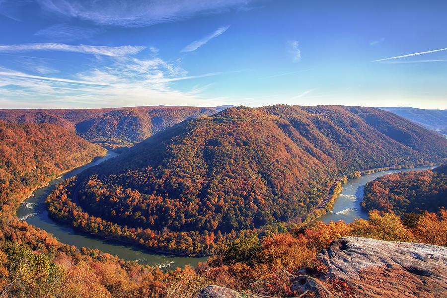 Grandview at Autumn 2 - New River Gorge Photograph by Susan Rissi Tregoning