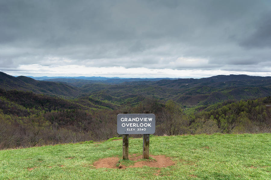 Grandview Overlook on the Blue Ridge Parkway in North Carolina Photograph by William Dickman