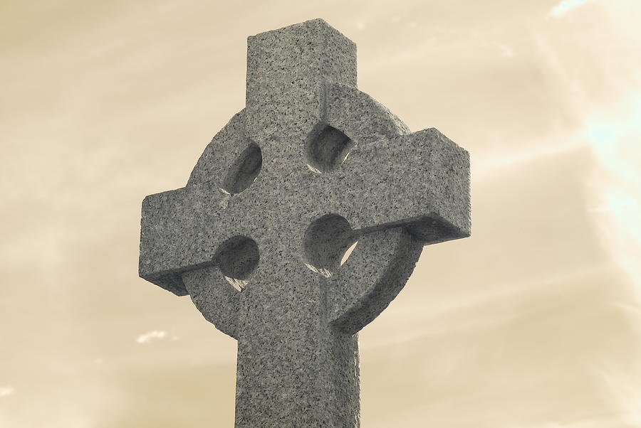 Granite Celtic Cross Photograph by Neil R Finlay