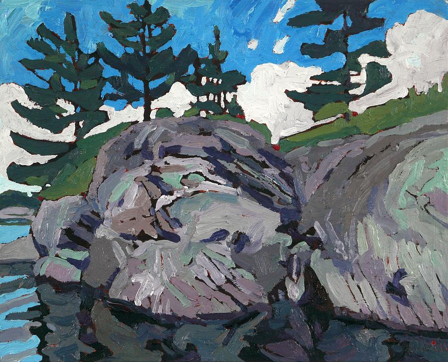 Granite Cliff Painting by Phil Chadwick
