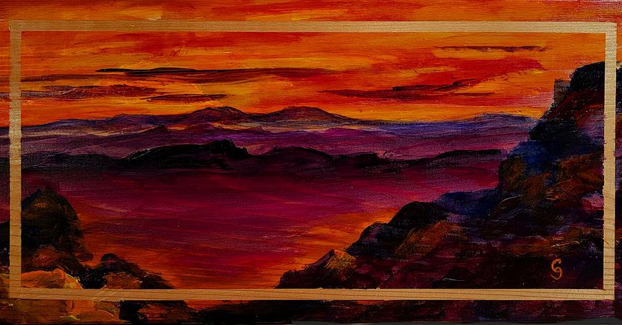 Granite Mountain Arizona Painting by Cheryl Nancy Ann Gordon