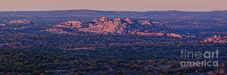 Granite Outcrops of Llano County from the Top of Enchanted Rock - Fredericksburg Texas Hill Country Photograph by Silvio Ligutti
