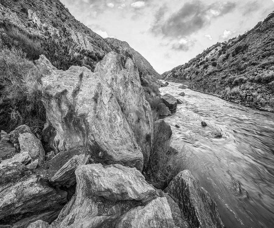 Granite rocks along Rio Grande, Rio Grand Photograph by Tim Fitzharris