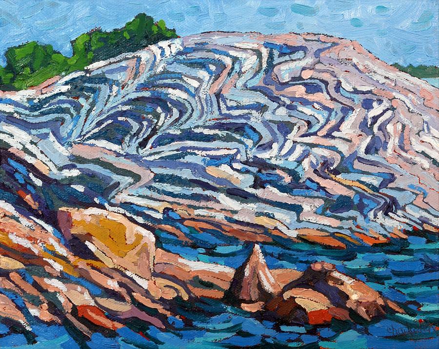 Granite Swirls Painting by Phil Chadwick