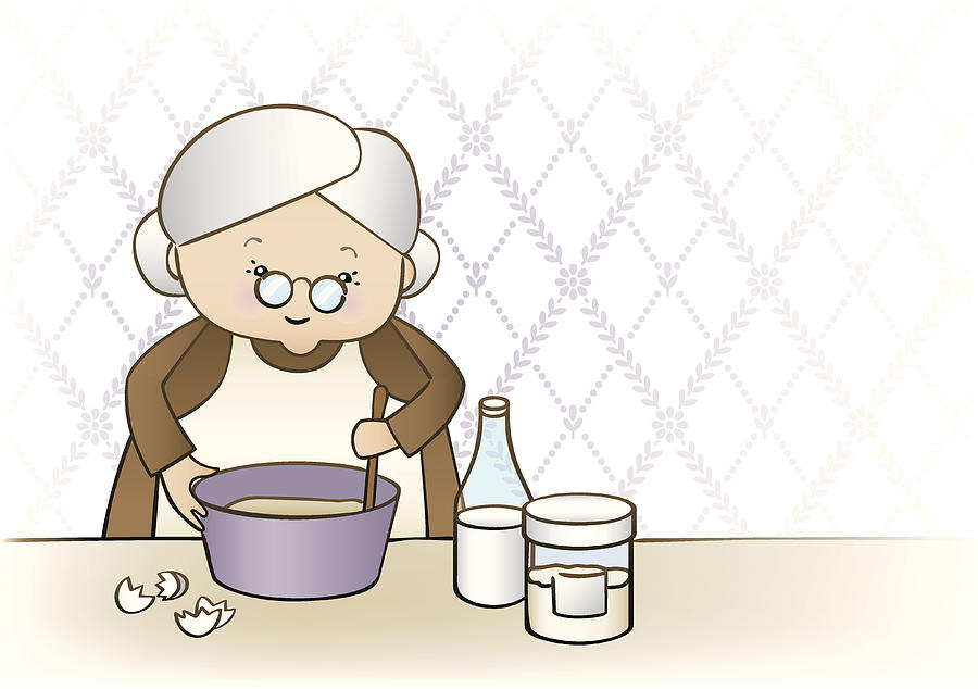 Granny Baking Drawing by Dutchkris