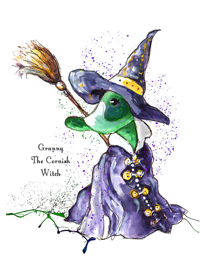 Granny The Cornish Witch Painting by Miki De Goodaboom