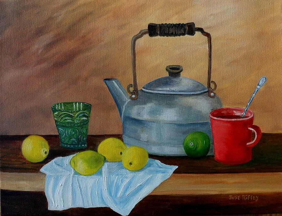 Kettle Painting - Grannys Kettle by Julie Brugh Riffey