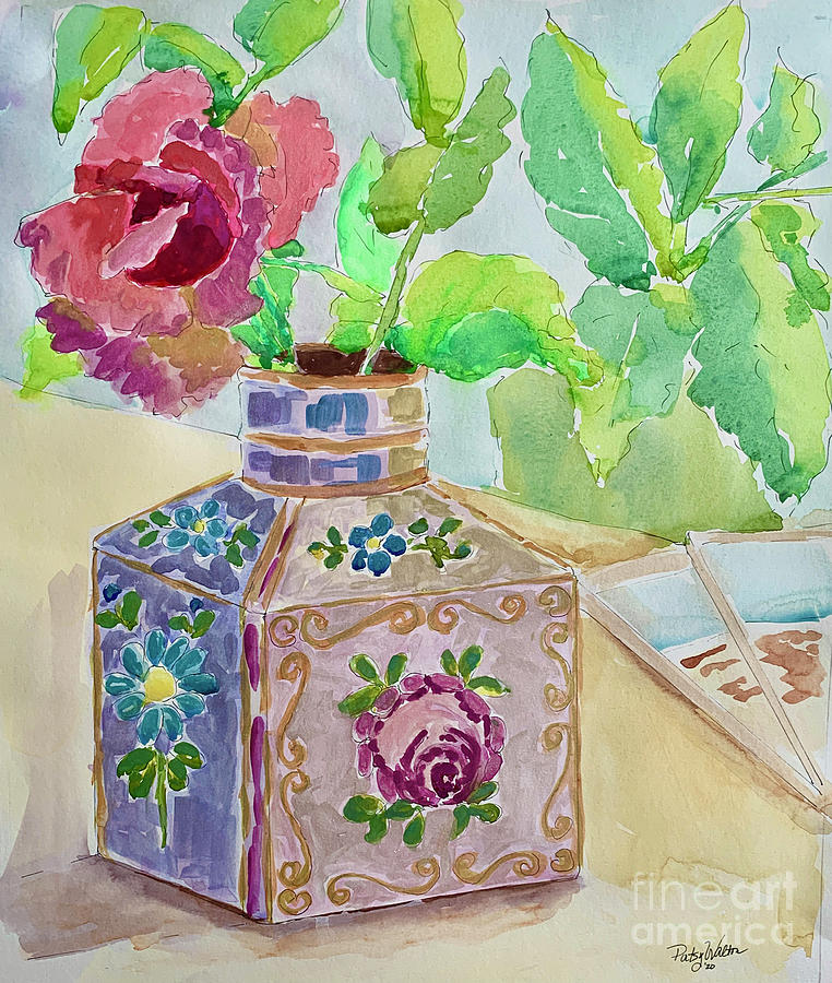 Grannys Vase Painting by Patsy Walton