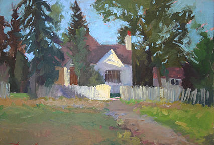 Grant Kohrs Ranch Homestead Painting by Elizabeth - Betty Jean Billups