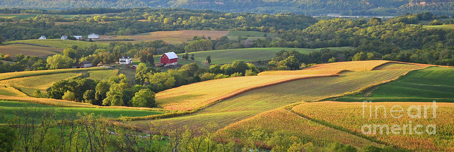 Grant Wood Country - Wide Version Photograph by Ron Long