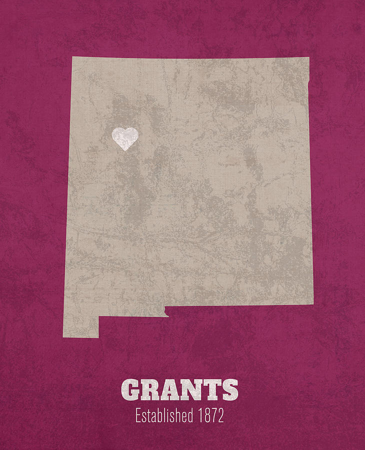 Grants City Map Founded 1872 New Mexico State University Color Palette Design Turnpike 