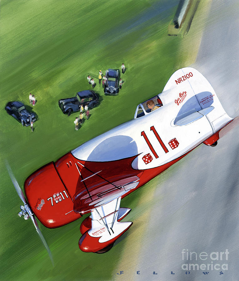 Granville Gee Bee Model R Super Sportster Painting by Jack Fellows