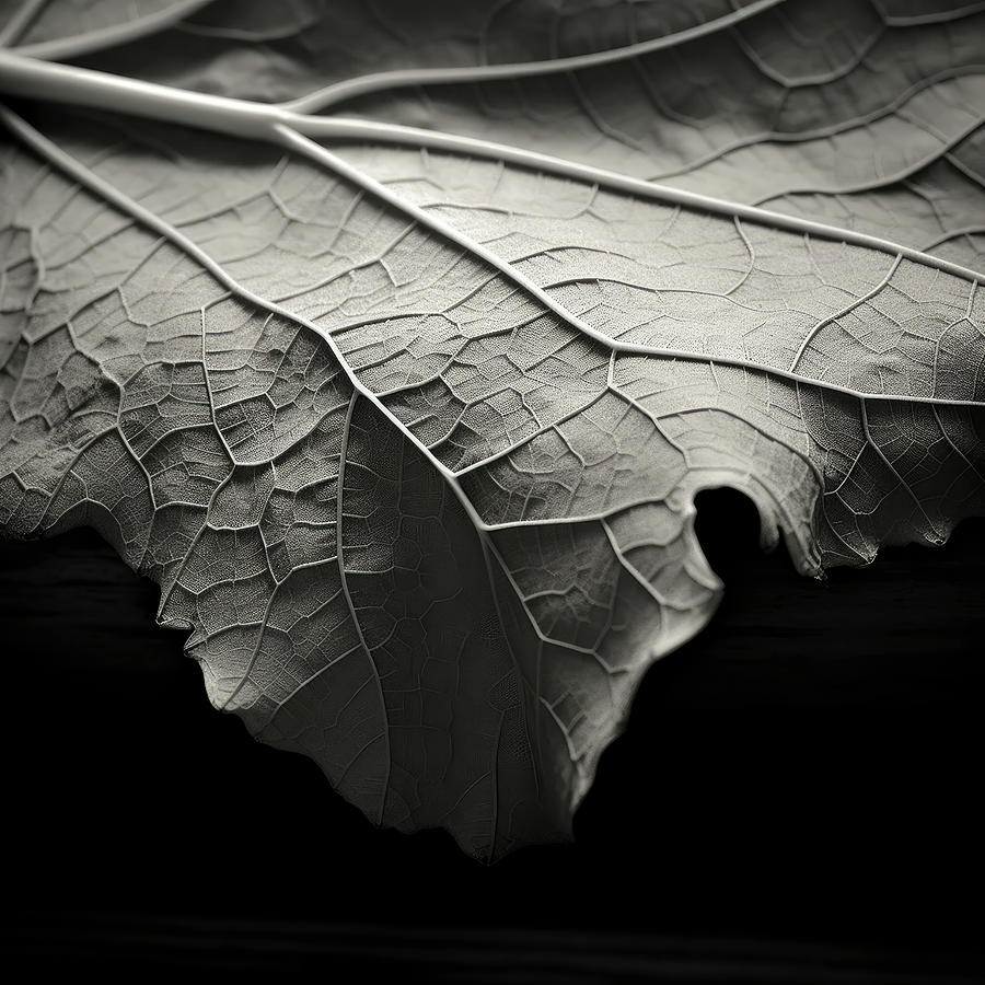 Grape Leaf Structure Detail Digital Art by YoPedro
