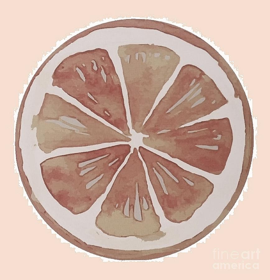 Grapefruit -  abstract art by Vesna Antic Painting by Vesna Antic