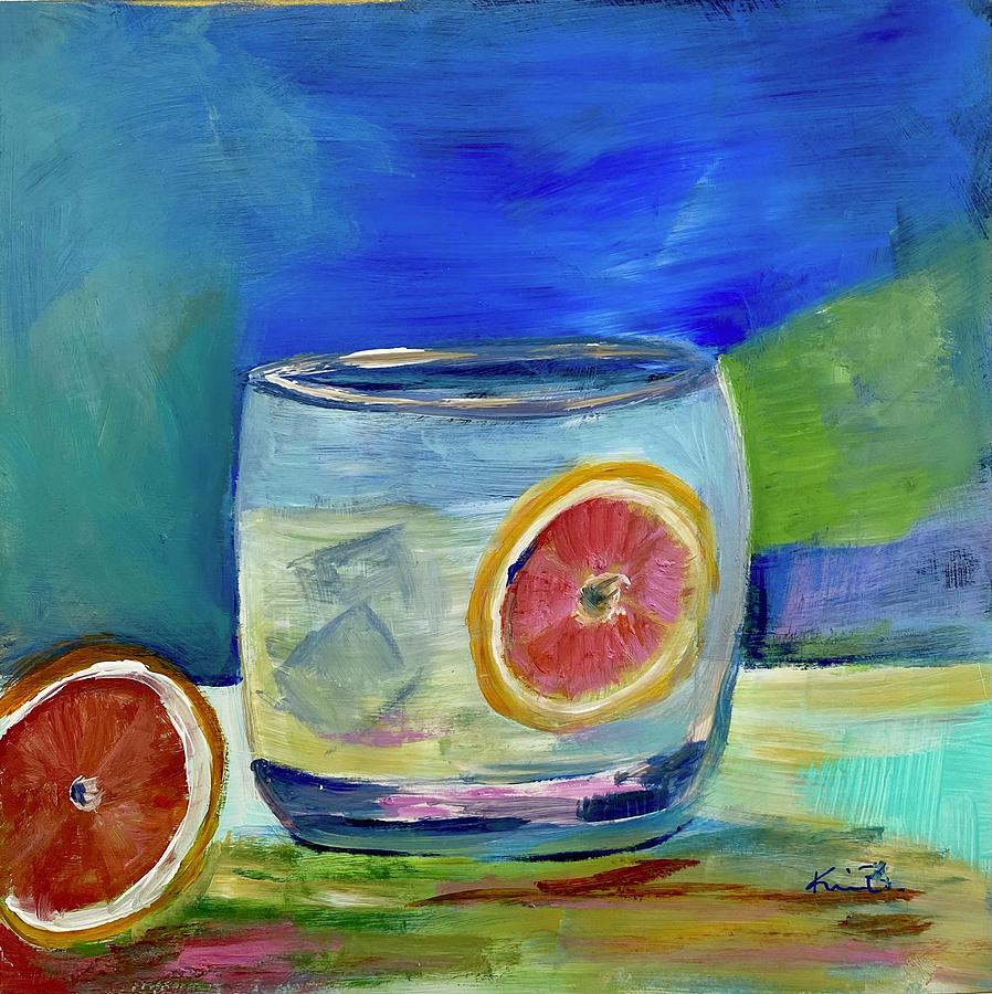Grapefruit Cocktail Painting